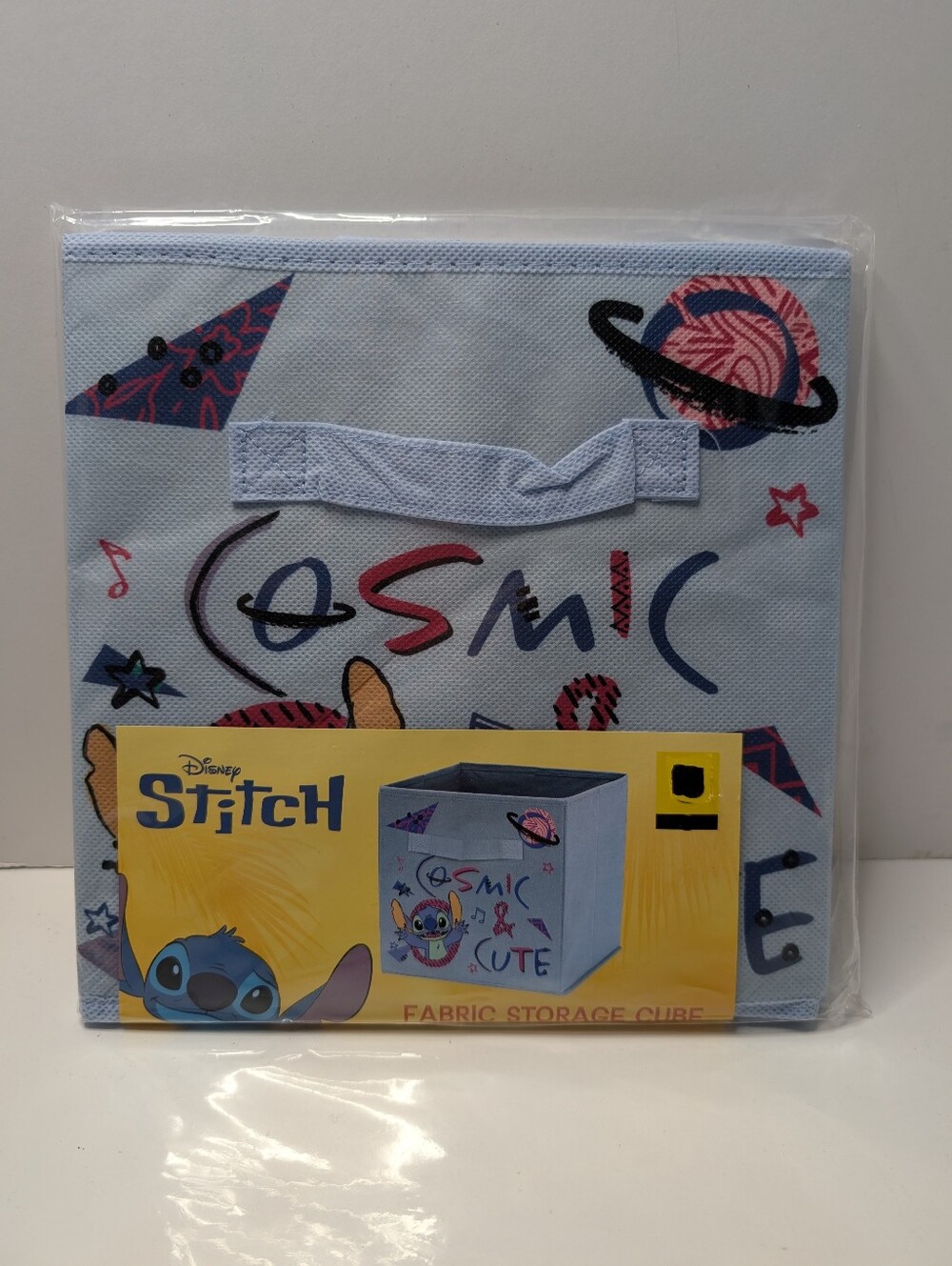Disney Stitch Light Blue Cosmic & Cute Fabric Storage Cube